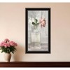 HomeRoots Cottage Peach Rose Black Framed Print Wall Art - 2 of 4