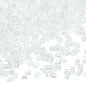 Unique Bargains Mini Smooth Loose Glass Bugle Beads for DIY Earrings Necklaces Making 1400 Pcs - 1 of 4