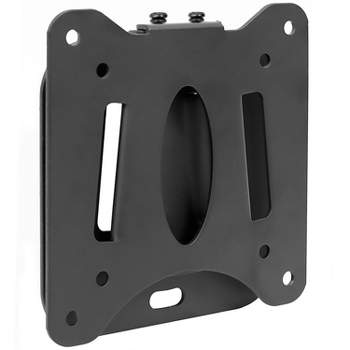 Mount-It! Low Profile Fixed TV Wall Mount for Small Televisions Computer Monitors | Fits 13" to 27" | Quick Disconnect | 60 Lbs. Capacity | Black
