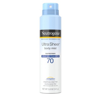 Neutrogena Ultra Sheer Sunscreen Spray, SPF 70, 5oz