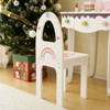 KTMBDW Kids Vanity Table and Chair Set, Girls Vanity Set with Stool, Mirror, Makeup Dressing Princess Table with 3 Drawer for Little Girls - 4 of 4