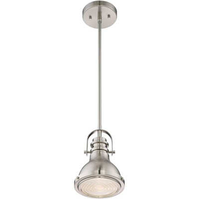 Brushed Nickel Mini Pendant with Clear Glass Shade