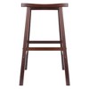 3pc Inglewood Counter Height Dining Sets with Saddle Seat Bar Stools Wood/Walnut - Winsome - image 4 of 4