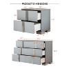3-Piece Bedroom Furniture Set, 6-Drawer Dresser & 2 Nightstands with Metal Handles, Storage for Bedroom & Living Room - ModernLuxe - 3 of 4
