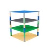 Classic Stackable Baseplates 10x10 Inch Brik Tower - 4 Baseplates & 30 Stackers - Blue, Green, Gray & Sand - 4 of 4