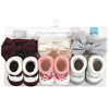 Hudson Baby Infant Girls Headband and Socks Giftset, Burgundy Gray, One Size - 2 of 4
