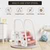 Toddler 3 Step Stool, Plastic Children Learning Helper Stool with Side Handles, Kids Standing Tower with Non-Slip Pads, Toilet Potty Training - 4 of 4