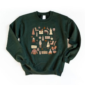 Simply Sage Market Women's Graphic Sweatshirt Boho Neutral Christmas Chart - 1 of 3