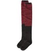 Memoi Women's Two Tone Ribbed Wool Over The Knee Socks Black One Size - 3 of 4
