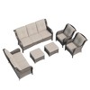UPTION 6-Piece Steel Outdoor Patio Conversation Seating Set - 3 of 4