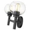 Sutton 2-Light Vanity Sconce - Contemporary Design with Clear Glass Globe Shades - 4 of 4