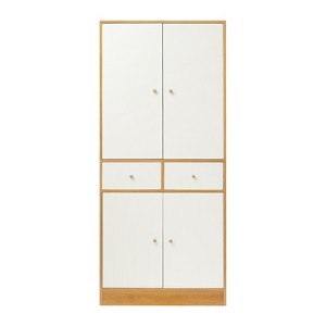 YIYIBYUS Clothes Storage Cabinet Free Standing Wardrobe Cabine for Bedroom, Wood Color - 1 of 4
