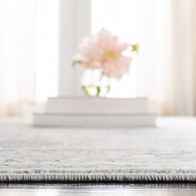 Isabella Gray Floral Medallion Synthetic Area Rug 4' x 6'