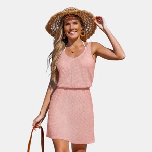 Women's Breezy Beachwear Elastic Waist Knit Cover Up Dress - Cupshe - 1 of 4