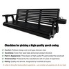 Fortune Candy Wooden Porch Swing 2-Seater/3-Seater for Outdoor Patio Garden Yard (5 ft.) - 4 of 4