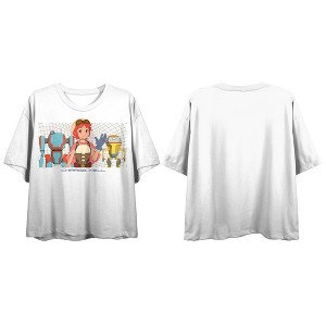 Eden Charge Well Juniors White Crop T-shirt - 1 of 3