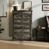 7 Drawers Dresser for Bedroom, Farmhouse 50" Tall Wood Chest of Drawers with Rustic Handle - 3 of 4