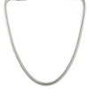 Black Bow Jewelry Men's 6mm Sterling Silver Solid Classic Round Snake Chain Necklace - 3 of 4