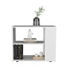 NicBex Rustic Sideboard Table with 2 Shelves Entryway Console Table, Hallway Storage Cabinet, 11.8 x 23.6 x 19.7 Inches - 4 of 4