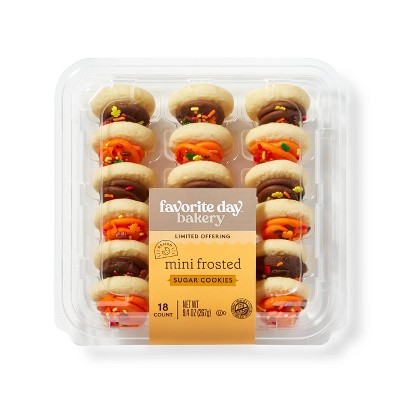 Yellow Mini Frosted Cookies - 18ct - Favorite Day™