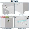 S/L Storage Chest, Wooden Storage Bench with 2 Safety Hinges, Easy Assembly, Modern Style Large Toy Chest for Entryway, Living Room, Bedroom - 4 of 4