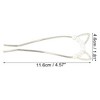 Unique Bargains Women's Classic Cat Ears U-shaped Hair Pins 4.57"x1.81"x0.47" Gold Tone 1 Pc - 4 of 4