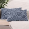 Unique Bargains Shaggy Plush Faux Fur Throw Patterned Pillow Covers 2 Pcs - 2 of 4