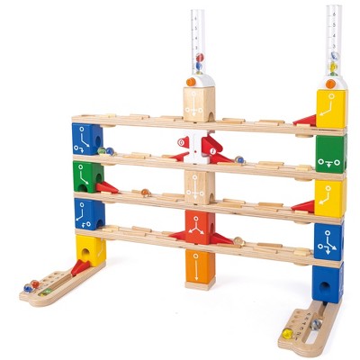 Hape: Quadrilla Basic Coding Set - 102 pc Wooden Marble Run, Ages 6+