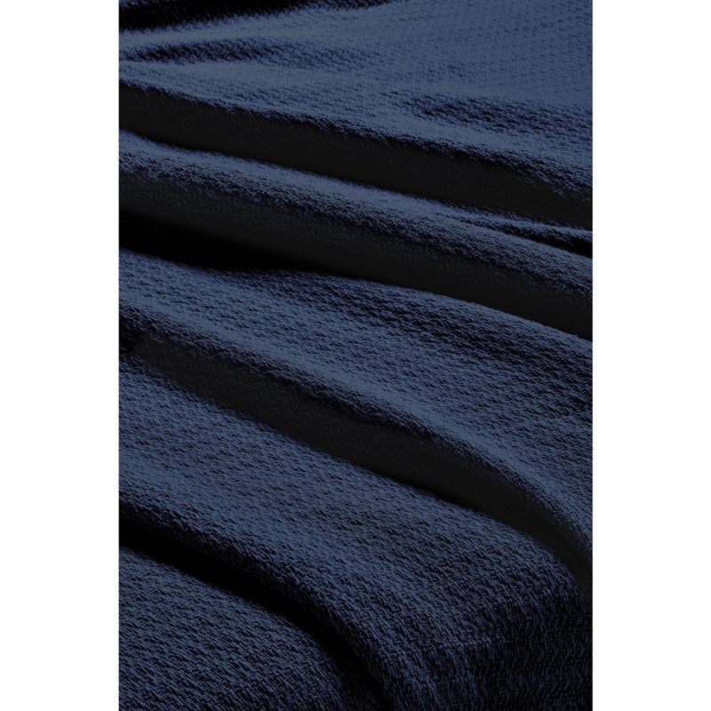 Waffle Weave Honeycomb Knit Cotton Blanket by Blue Nile Mills, 3 of 11