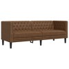 vidaXL Chesterfield Sofa Set Brown - 3 of 4