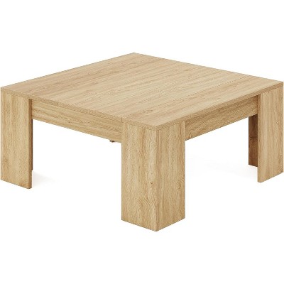 Tribesigns 38.8" Square Coffee Table, Farmhouse Wood Center Table for Living Room with Sturdy Wooden Legs
