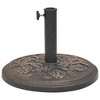 vidaXL Parasol Base Bronze Resin, Steel Standard Decorative Inlays - 3 of 4