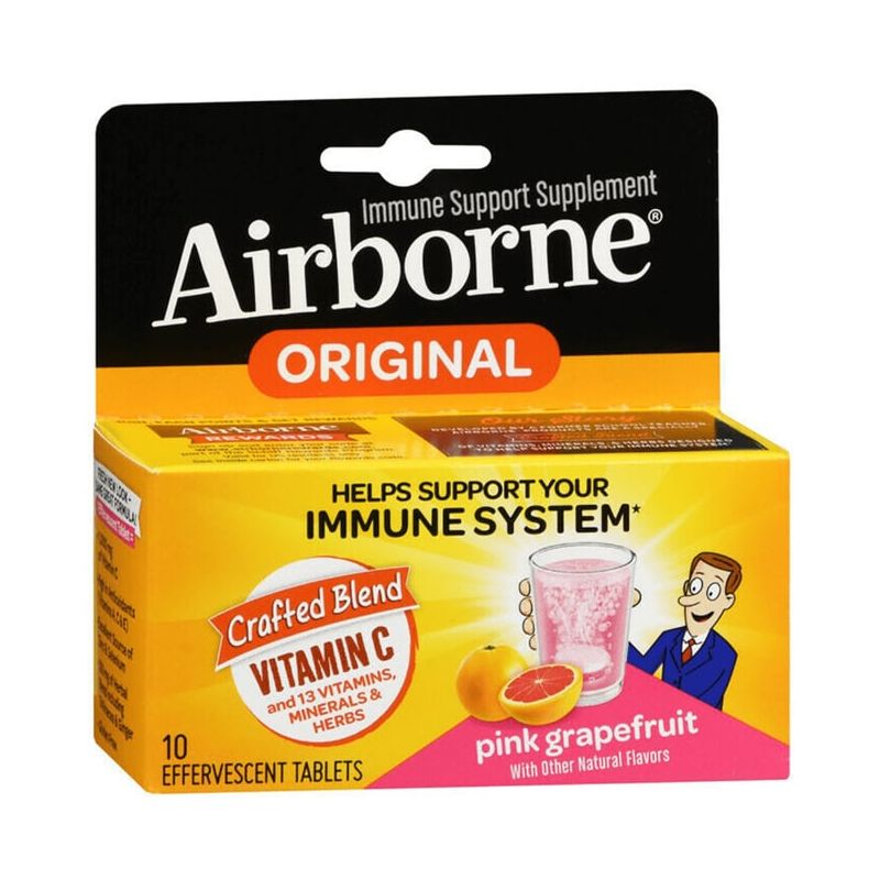 Airborne Original Effervescent - Pink Grapefruit 10 Tablets, 1 of 2