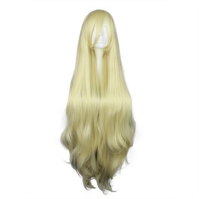 Unique Bargains Women's Wigs 45" Beige with Wig Cap
