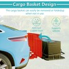 Folding Hitch Mount Cargo Carrier Basket, 550 Lbs Capacity Heavy-Duty Tow Trailer Hitch Cargo Carrier - 2 of 4