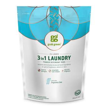Grab Green 3 in 1 Laundry Detergent Pods, Fragrance Free