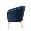 31" Colla Accent Chair Midnight Blue Velvet/Gold Finish - Acme Furniture - 4 of 4