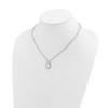 Chisel Stainless Steel Polished Oval Disc on an 18" Plus a 2" Extension Cable Chain Necklace - 4 of 4