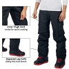 Alpine Swiss Mens Snowboard Pants 10K Waterproof Insulated Cargo Ski Pants Breathable Winter Snow Sport Outdoor Trousers - 3 of 4