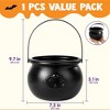 Joyfy 7.5'' Halloween Large Black Witch Cauldron, Halloween Witch Candy Pot, Candy Cauldron Holder, Halloween Party Favor Decoration - 4 of 4