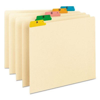 Smead Recycled Top Tab File Guides Alpha 1/5 Tab Manila Letter 25/Set 50180