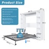 GDFStudio Elisha Modern Wall-Mounted Murphy Bed with Cabinet Design, Hydraulic Lift System - 3 of 4