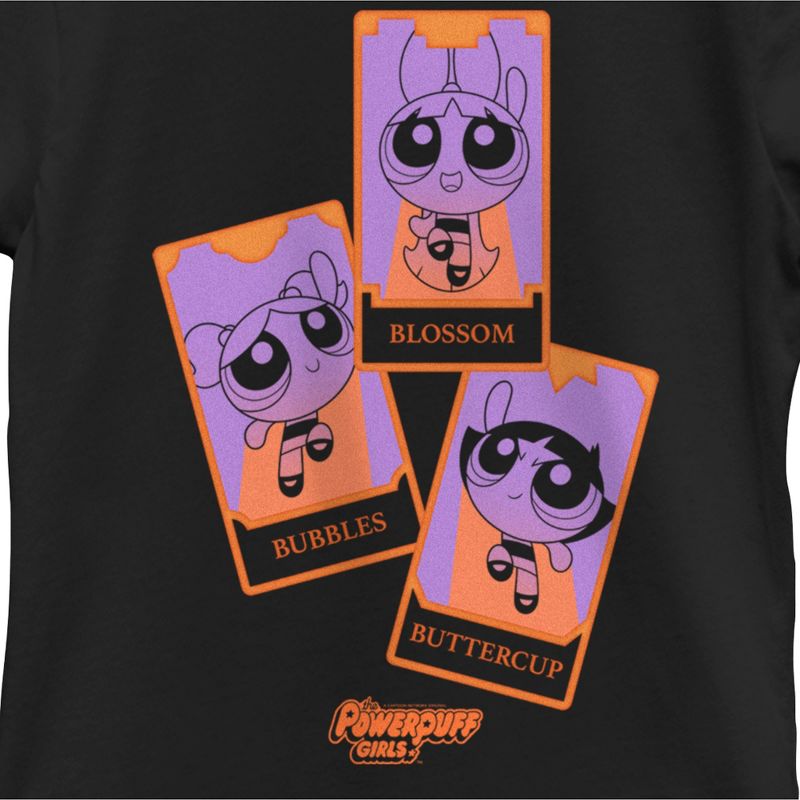 Girl's The Powerpuff Girls Halloween Tarot Cards T-Shirt, 2 of 5