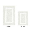 Hotel Bath Rug 100% Premium Cotton Tufted Weave Two Tone Reversible 2 Piece Bathroom Rug Set, Super Soft & Water Absorbent, Machine Washable Bathmat - 2 of 4