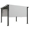 Resenkos Outdoor Garden Gazebo, Sunshade Gazebo Canopy,10' x 10' Patio Pergola with Weather-Resistant Steel Frame, White White, Black - 4 of 4