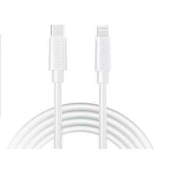 Cable LIGHTNING a USB-C USB 2.0, LIGHTNING/M-USB-C/M, Blanco, 20cm