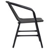 vidaXL Garden Chairs 4 pcs Plastic Rattan and Steel 242.5 lb - 4 of 4