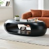 NicBex Oval Coffee Table, Sturdy Fiberglass, White, No Assembly Needed, for Living Room - 3 of 4