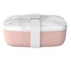 Bentgo Salad Stackable Lunch Container With Large 54oz Bowl, 4-compartment  Tray & Built-in Fork - Blush Marble : Target