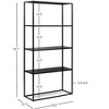 Nordlys 4-Tier Metal and Wood Bookshelf Industrial Style Living Room - 4 of 4